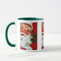 retro Vintage Christmas Santa Holiday mug