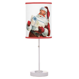 Retro vintage Christmas Santa Holiday Table Lamp