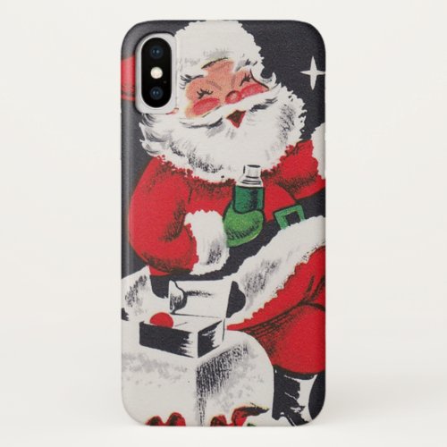 Retro Vintage Christmas Santa phone case ten