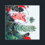 Retro vintage Christmas Santa Square Business Card<br><div class="desc">design by www.etsy.com/Shop/VanityFlairDesign</div>