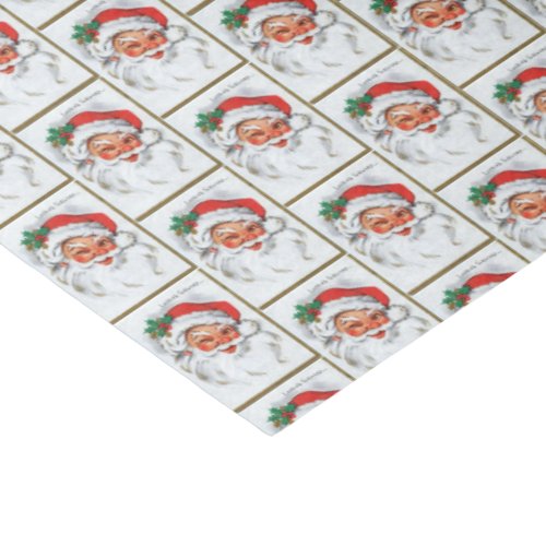 retro vintage Christmas Santa tiled Tissue Paper