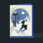 retro vintage Christmas Scottie dog Holiday Card<br><div class="desc">retro vintage Christmas Scottie dog Holiday Card</div>