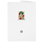 Retro Vintage Christmas snowman customizable card (Back)