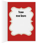 Retro Vintage Christmas snowman customizable card (Inside (Right))