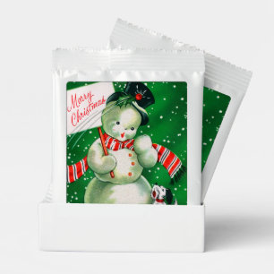 retro vintage Christmas snowman Hot Chocolate Drink Mix