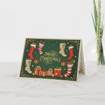 Retro Vintage Christmas stockings