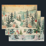 Retro Vintage Christmas Trio Style J Wrapping Paper Sheets<br><div class="desc">The overall effect of this vintage and retro Christmas wrapping paper is one of nostalgia, warmth, and timelessness. As you wrap your gifts in it, you can't help but feel transported to a bygone era, where the holidays were celebrated with simple joy and classic elegance. It's the perfect choice for...</div>