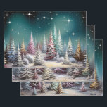 Retro Vintage Christmas Trio Style L Wrapping Paper Sheets<br><div class="desc">The overall effect of this vintage and retro Christmas wrapping paper is one of nostalgia, warmth, and timelessness. As you wrap your gifts in it, you can't help but feel transported to a bygone era, where the holidays were celebrated with simple joy and classic elegance. It's the perfect choice for...</div>