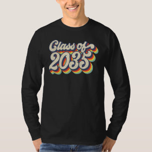 Retro Vintage Class Of 2035 Kindergarten Pre K Gra T-Shirt