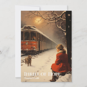 Retro vintage classic cozy winter Thrill of Hope Holiday Card