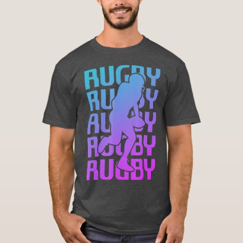 Retro Vintage Classic Rugby Player   3  T_Shirt