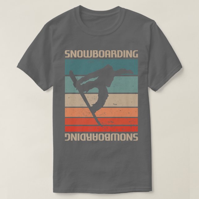 Retro Vintage Classic Snowboarding Snowboard Snowb T-Shirt (Design Front)