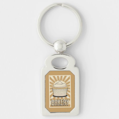 Retro Vintage Classic Sweet Cup Cake Keychain