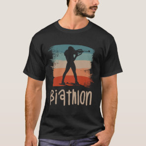 Retro Vintage Clic Biathlon Biathlete 2  T-Shirt