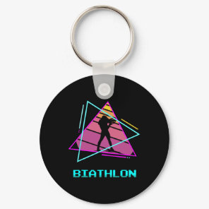 Retro Vintage Clic Biathlon Biathlete 3  Keychain