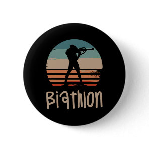 Retro Vintage Clic Biathlon Biathlete  Button