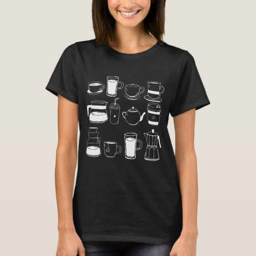 Retro Vintage Coffee Mug Pot Coffeemaker Barista C T_Shirt