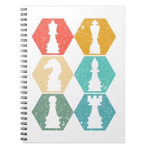 RETRO VINTAGE COLOR CHESS NOTEBOOK