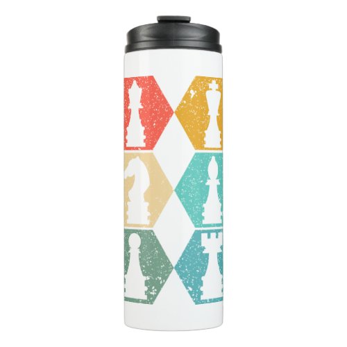 RETRO VINTAGE COLOR CHESS THERMAL TUMBLER