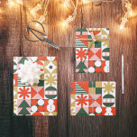 Retro Vintage Colorful Scandinavian Christmas Wrapping Paper Sheets<br><div class="desc">Retro Vintage Colorful Scandinavian Christmas Wrapping Paper Sheets</div>
