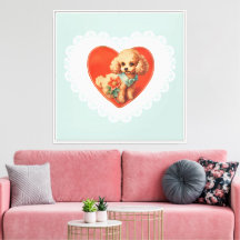 Retro Vintage Coquette Pastel Baby Animals Dog