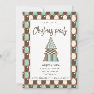 Retro vintage corporate Christmas party Invitation