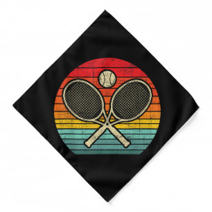 Retro Vintage Crossed Tennis Racket - Sports Lover Bandana