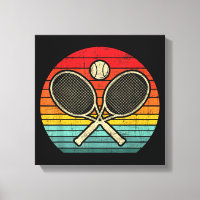 Retro Vintage Crossed Tennis Racket - Sports Lover