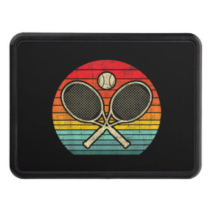 Retro Vintage Crossed Tennis Racket - Sports Lover Hitch Cover