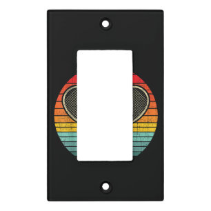 Retro Vintage Crossed Tennis Racket - Sports Lover Light Switch Cover