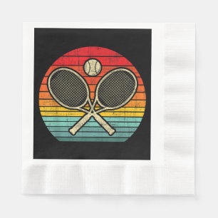 Retro Vintage Crossed Tennis Racket - Sports Lover Napkins