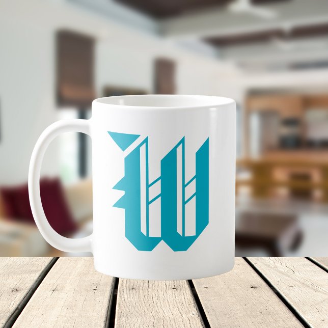 Retro Vintage Custom Initial Coffee Mug (Creator Uploaded)