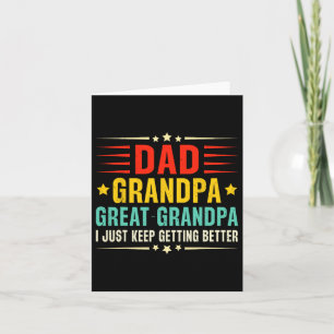 Retro Vintage Dad Grandpa Great Grandpa Cool Fathe Card