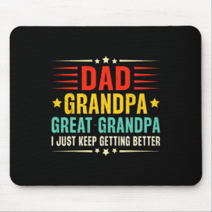 Retro Vintage Dad Grandpa Great Grandpa Cool Fathe Mouse Pad