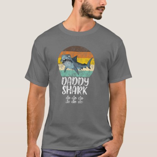 Retro Vintage Daddy Shark Do do do T_Shirt