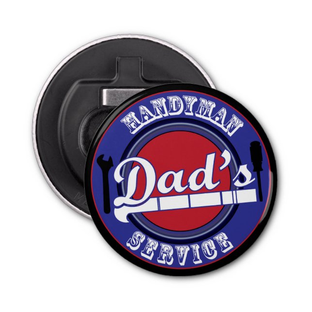 Retro Vintage Dad's Handyman Service Bottle Opener (Front)