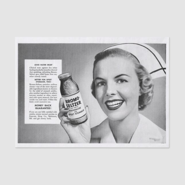Retro Vintage Decoupage Nurse Art  Tissue Paper (Front)