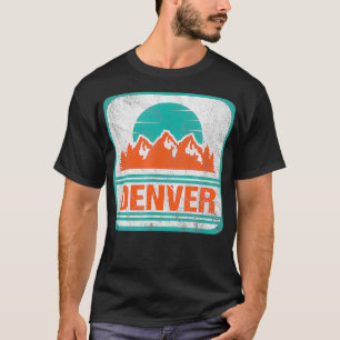 Retro Vintage Denver Colorado Hiking Camping Gift  T-Shirt