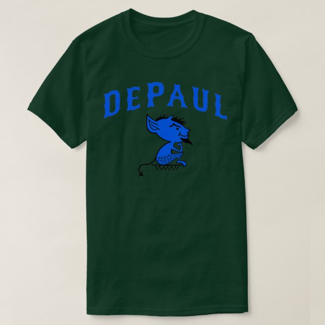 Retro Vintage DePaul Mascot Design T-Shirt (Design Front)