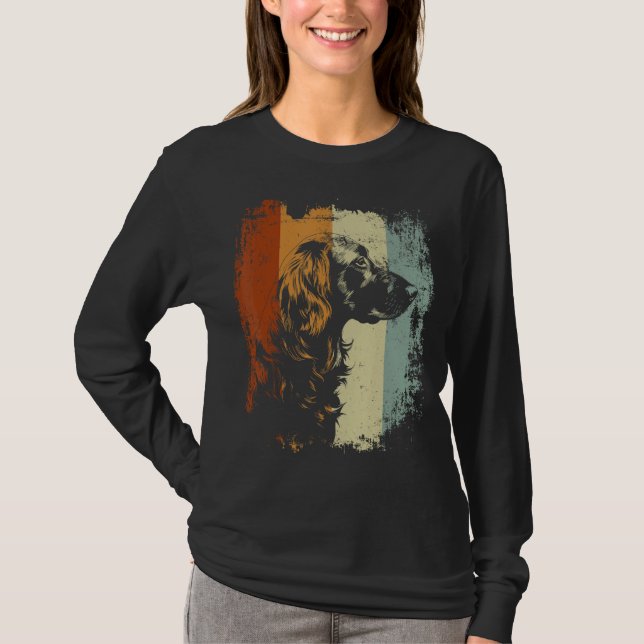 Retro Vintage Design English Setter Dog T-Shirt (Front)