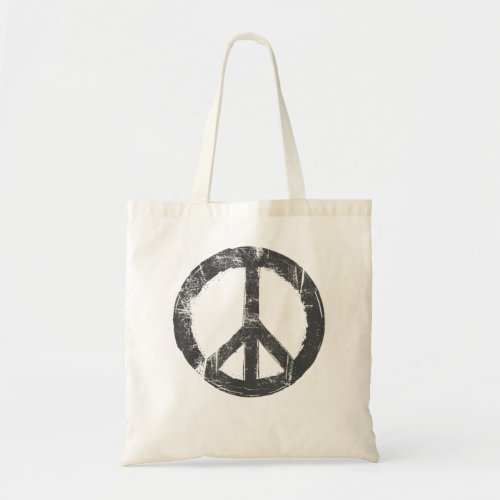 Retro Vintage Distressed Design Peace Sign  Tote Bag