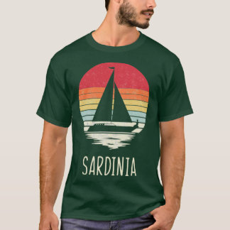 Retro Vintage distressed Sailing Sardinia Sailboat T-Shirt