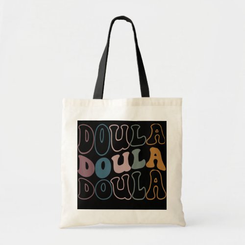 Retro Vintage Doula Funny Birth Doula Midwife Tote Bag