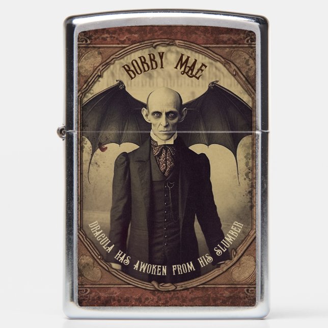Retro Vintage Dracula Zippo Lighter (Front)