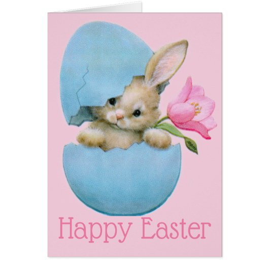 Retro/Vintage Easter Bunny Cards (Front)