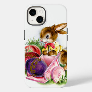 retro vintage Easter bunny Case-Mate iPhone 14 Case