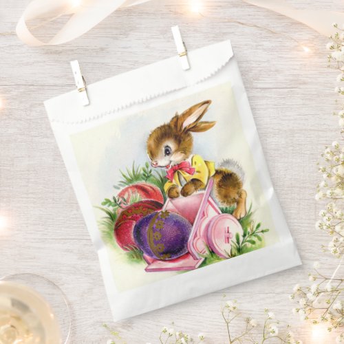 retro vintage Easter bunny egg hunt party Favor Bag