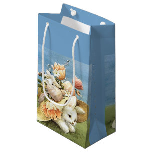 Retro/Vintage Easter Bunny Small Gift Bag