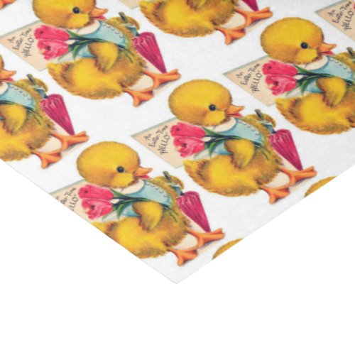 retro vintage Easter duck Holiday party Tissue Paper