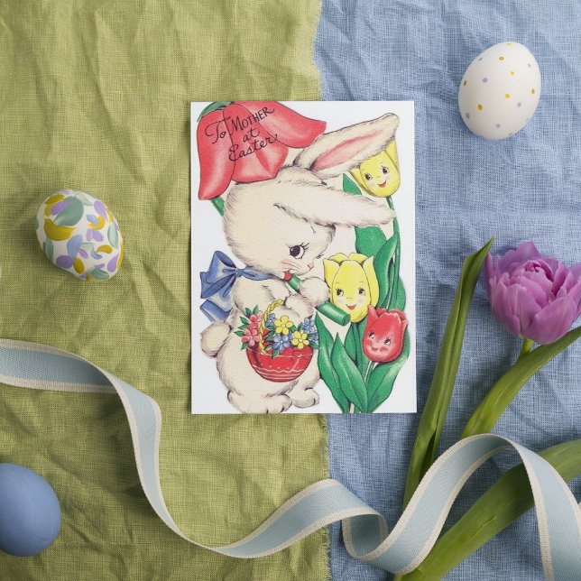 Retro vintage Easter Holiday Mother postcard (Creator Uploaded)
